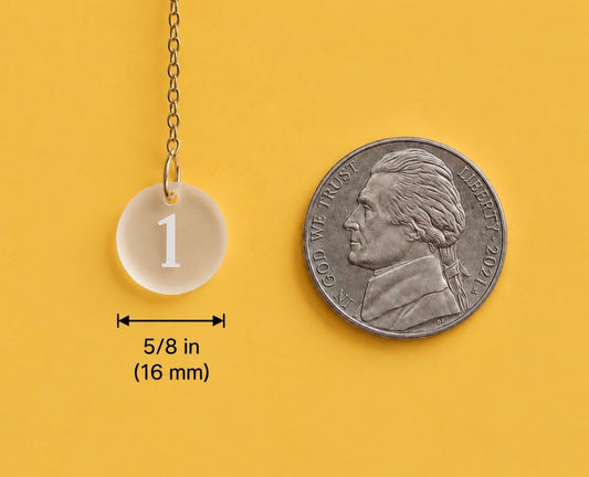 Custom Frosted Acrylic Number Chain Tags