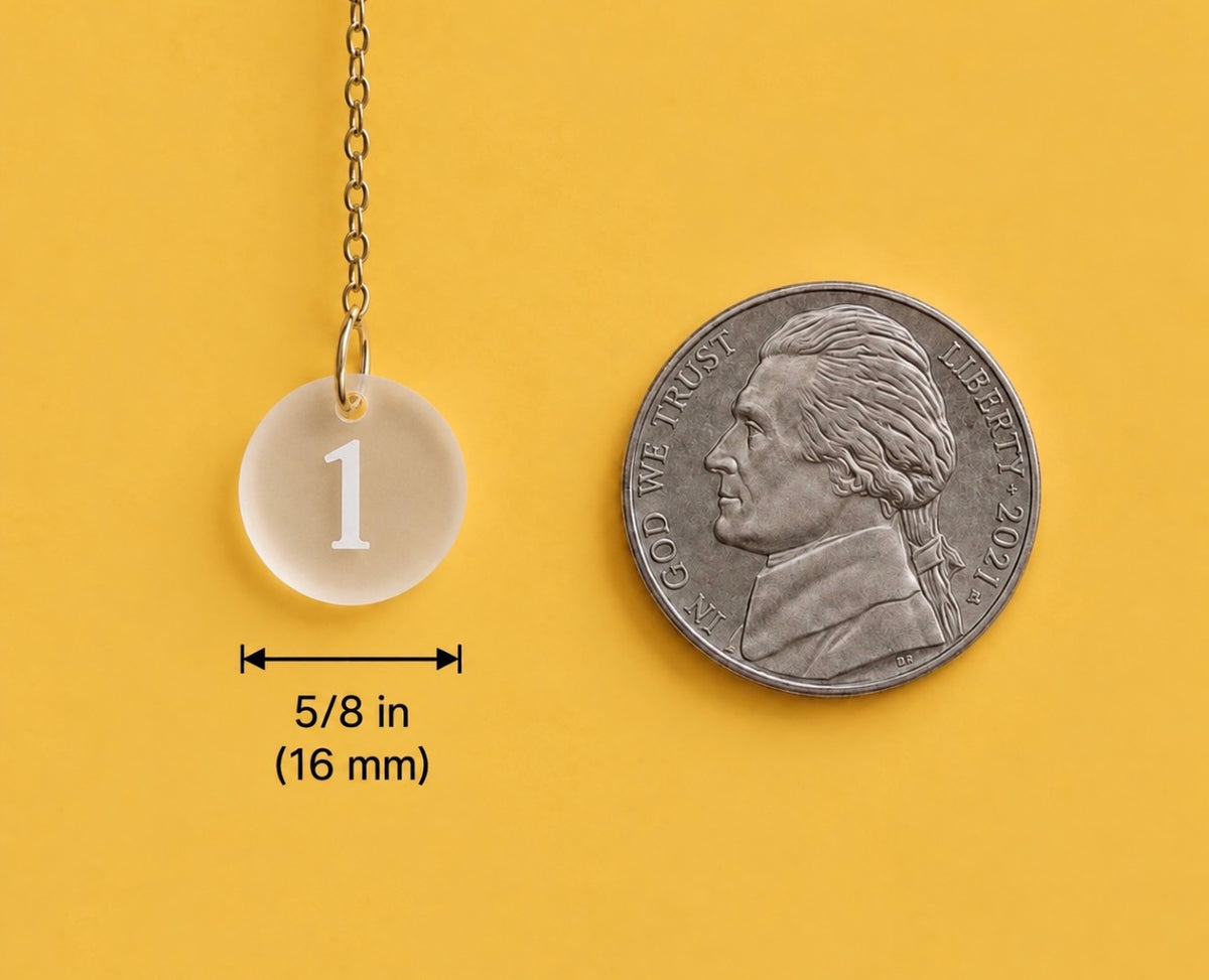 Custom Frosted Acrylic Number Chain Tags