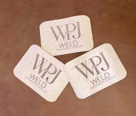 Genuine Leather Custom Engraved Logo Welding Safety Patches | Permanent Jewelry