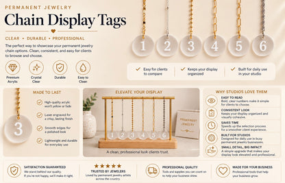 Custom Frosted Acrylic Number Chain Tags