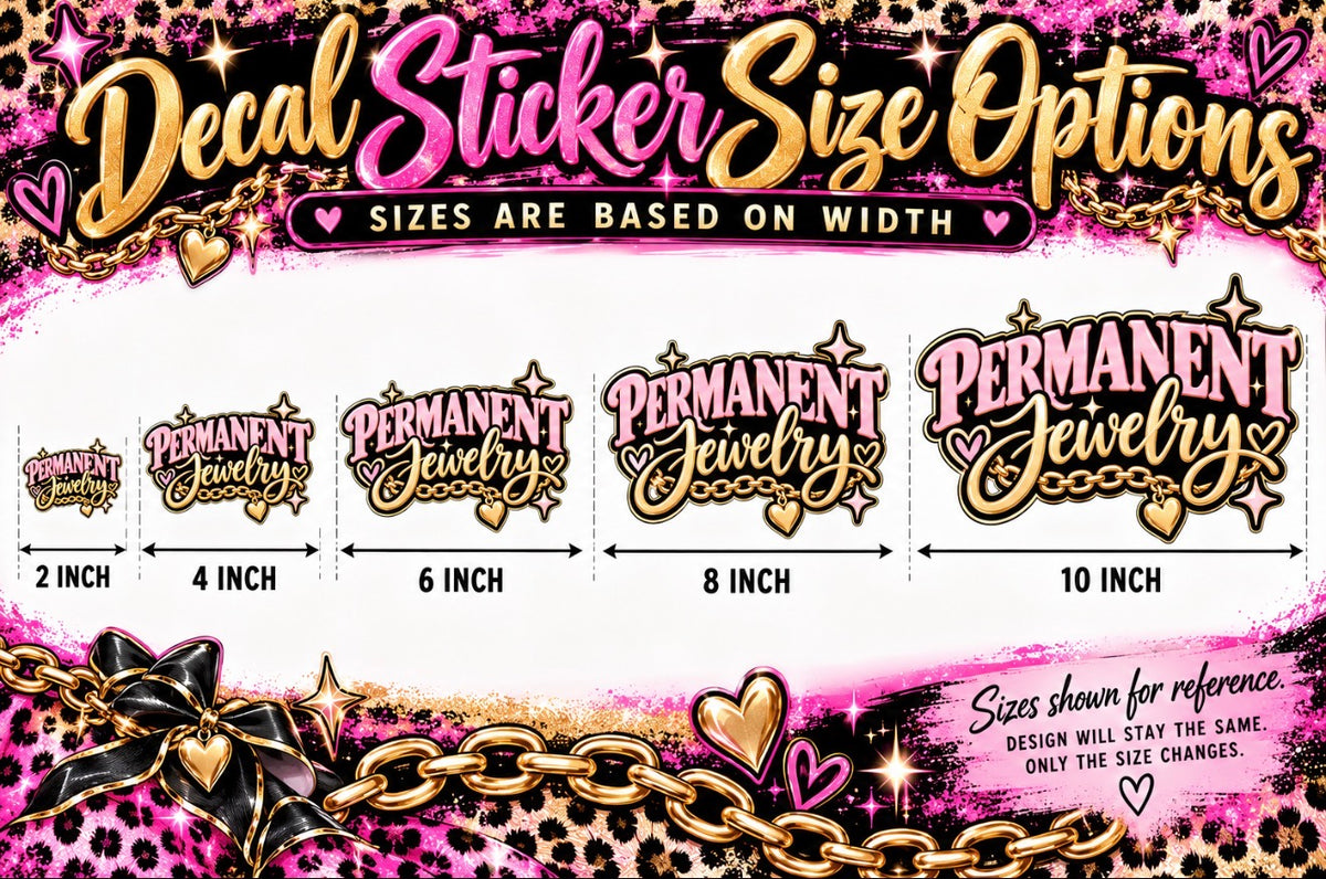 Permanent Jewelry Car Decals & Permanent Stickers