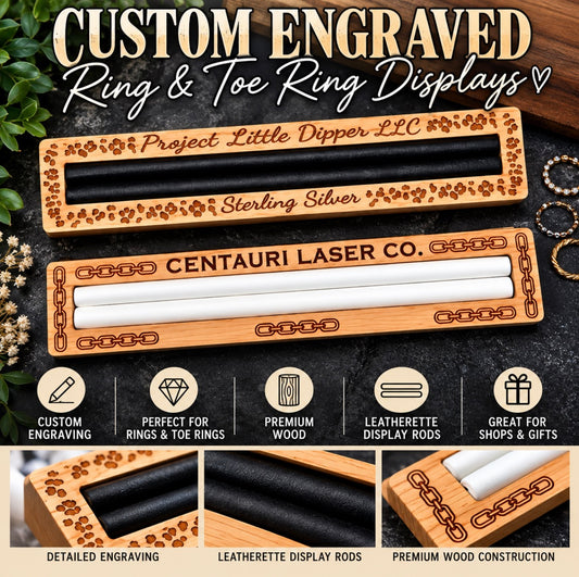 Custom Engraved Ring & Toe Ring Display