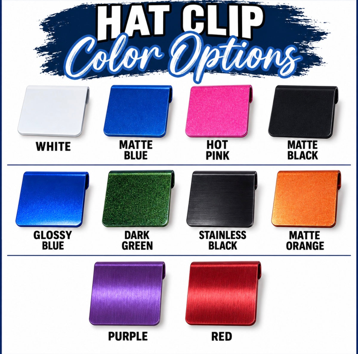 Personalized Engraved Custom Hat Clips | Father’s Day Gift
