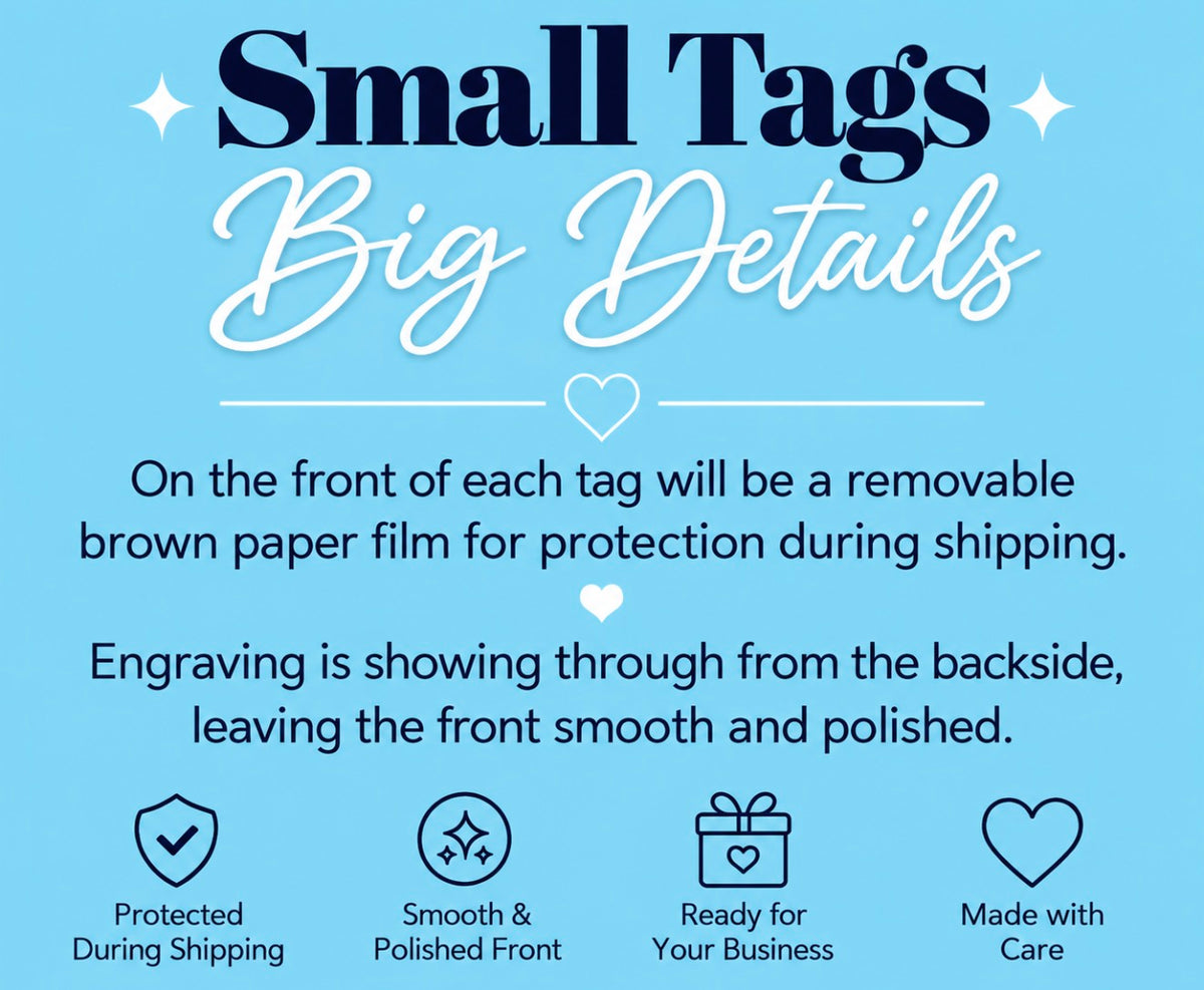 Custom Frosted Acrylic Name Chain Tags