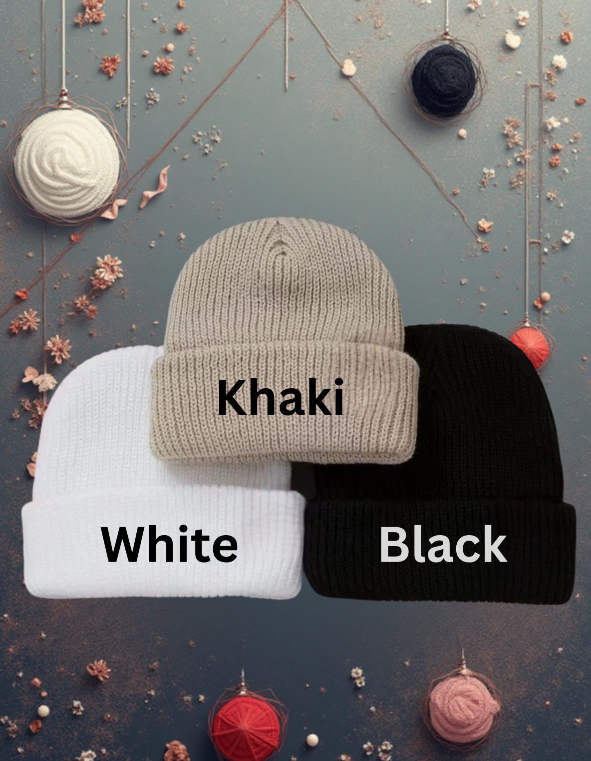 Personalized Leather Name Patch Baby Beanie