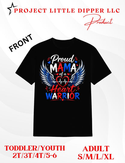 Heart Warrior Family Shirts | Proud Mama, Dad, Sister, Brother CHD Awareness Apparel