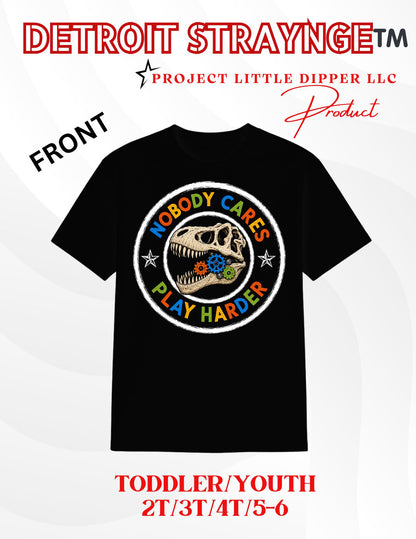 Matching Skull T-Shirts | Adult Work Harder, Toddler Play Harder Bundle | Father’s Day Gift