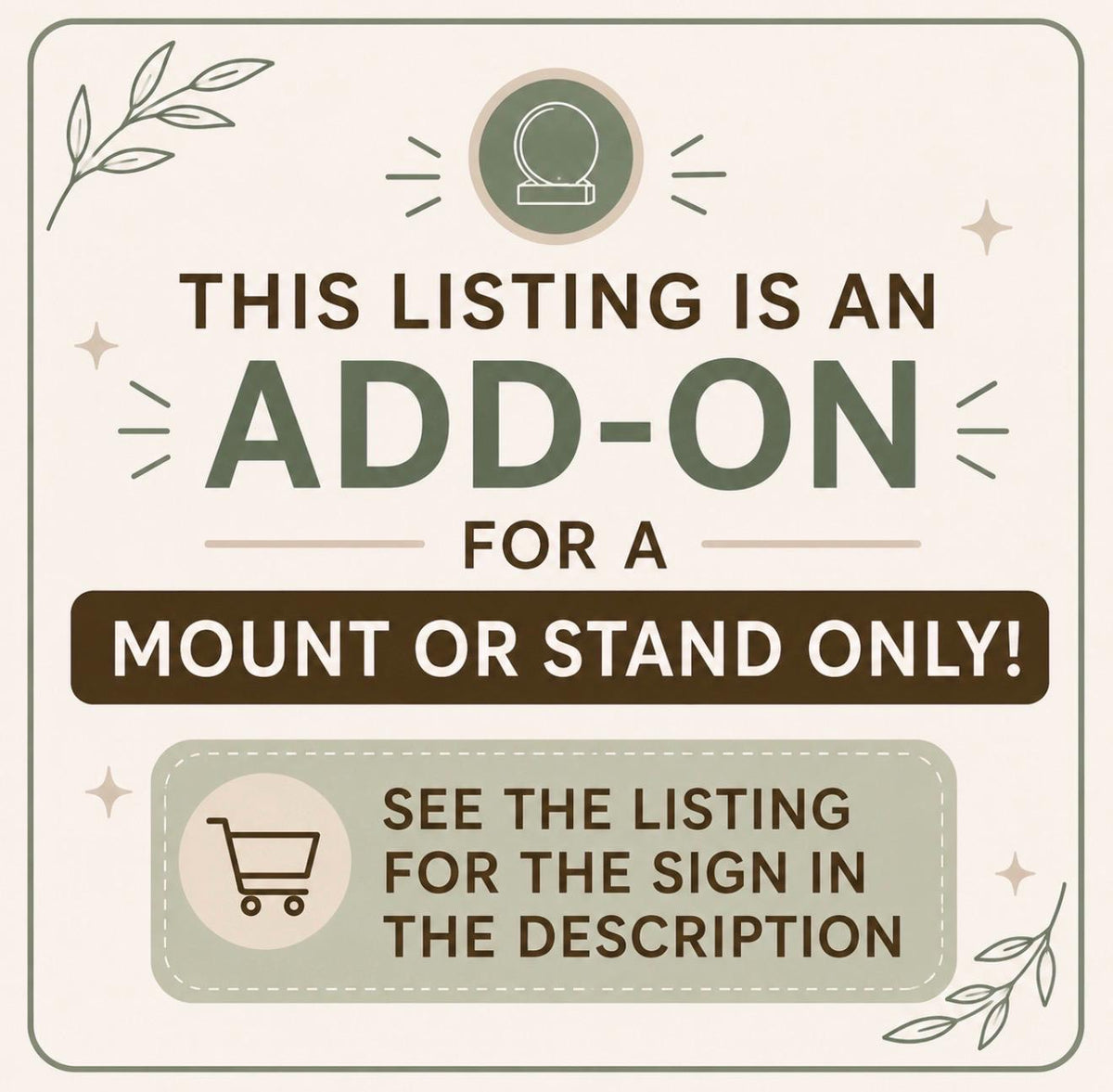 Add-On Mount for Baby Announcement Sign