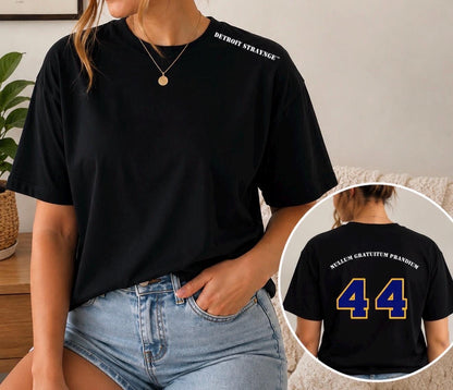 Off Campus Inspired Garret Graham “Nullum Gratuitum Prandium” T-Shirt | Choose Your Own Number | Unisex Gildan Heavy Cotton Tee Shirt