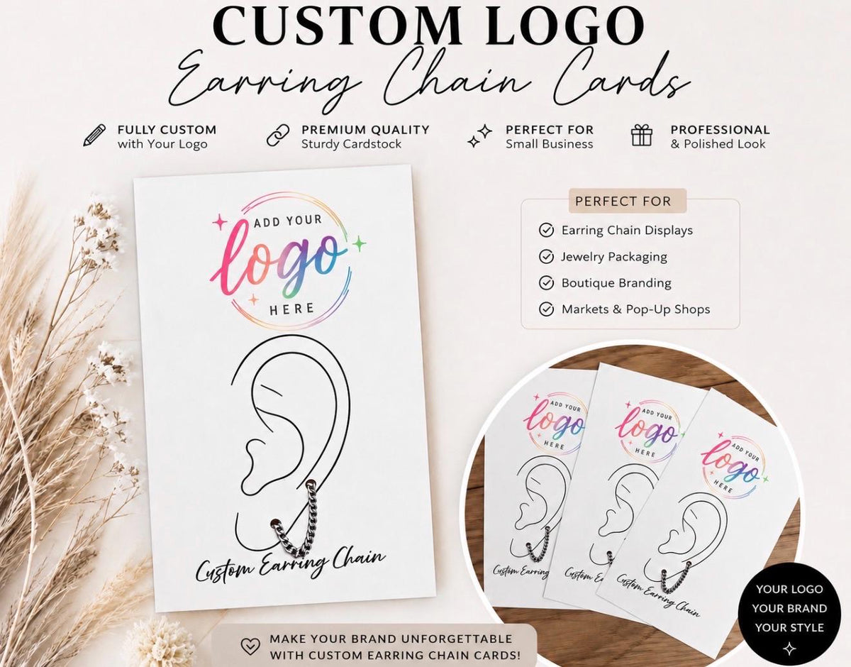 Custom Logo Earring Chain Cards