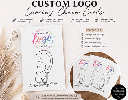 Custom Logo Earring Chain Cards